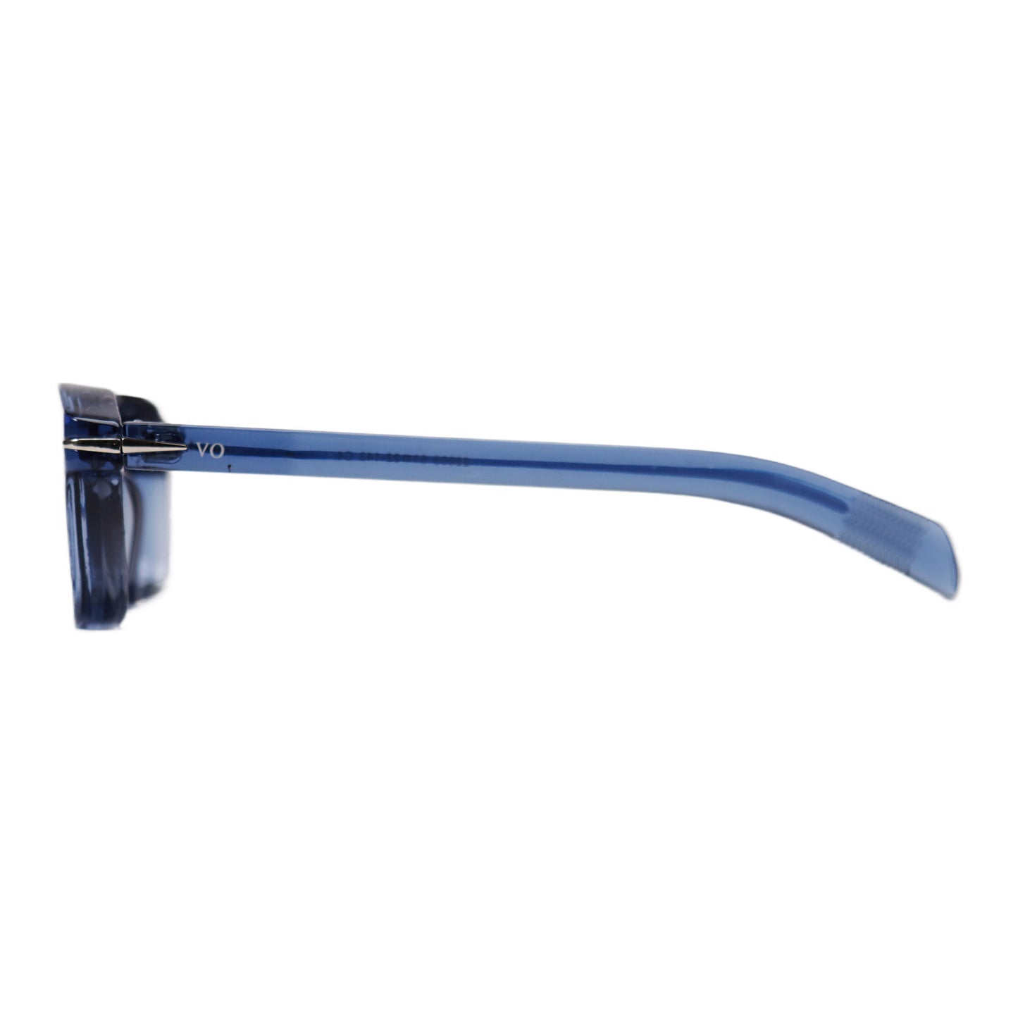 VO Rectangle Transparent Navy Blue Unisex Polarized Sunglasses