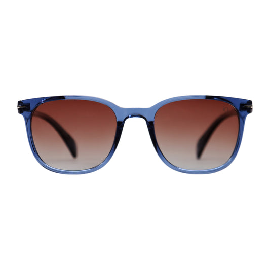 VO Square Blue Acetate Unisex Polarized Sunglasses