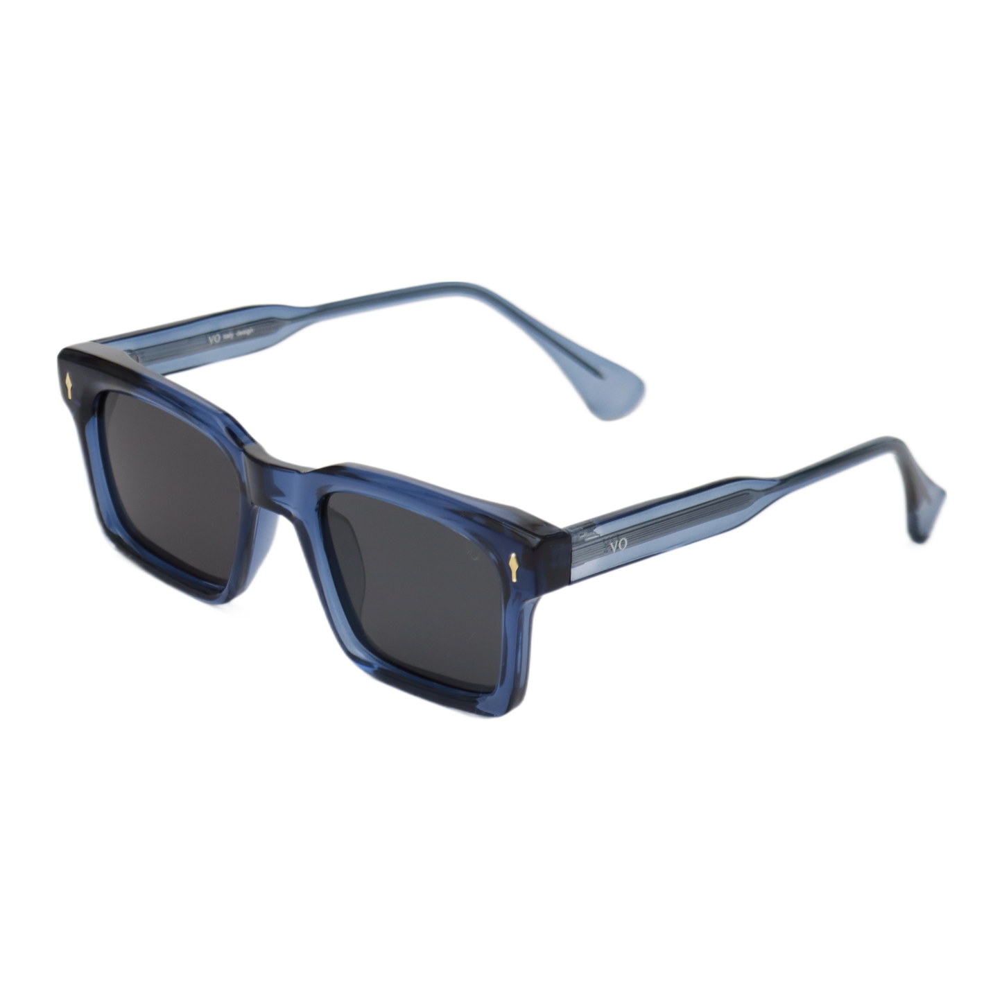 VO Rectangle Transparent Blue Unisex UV Protected Sunglasses