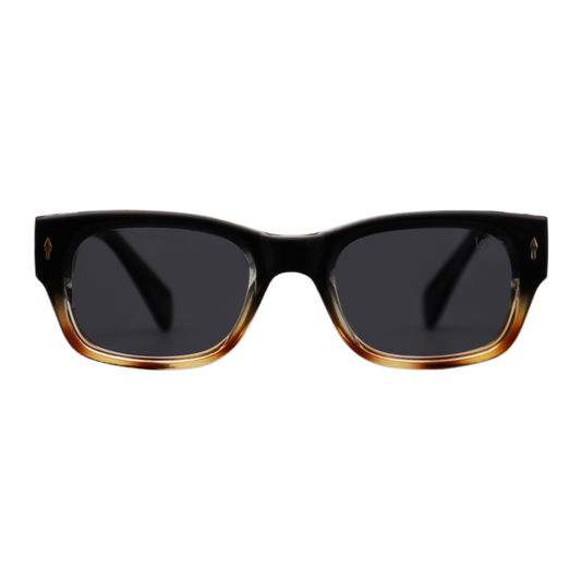 VO Rectangle Black Acetate Full Rim Polarized Sunglasses