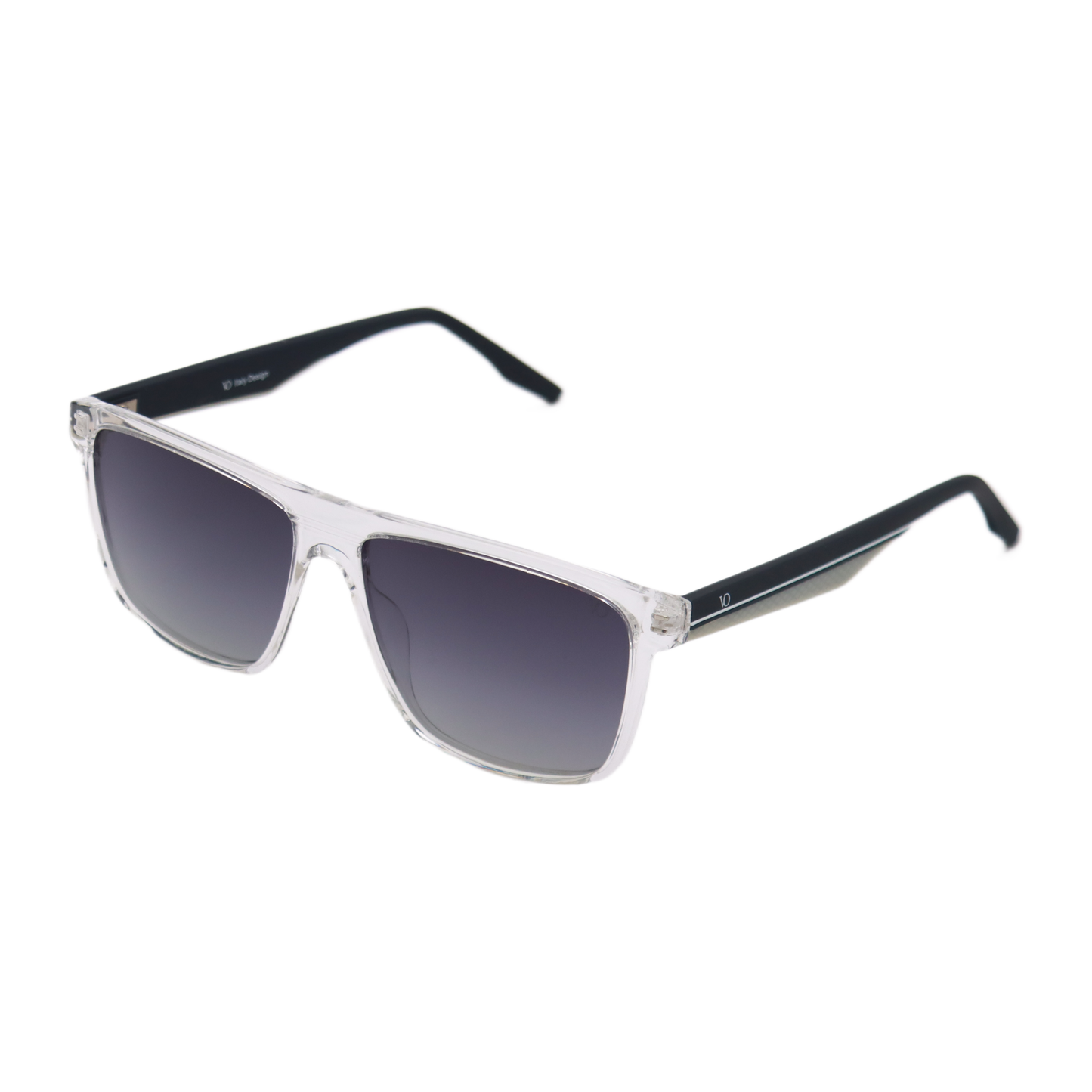 VO Rectangle Transparent Black Unisex UV Protected Sunglasses