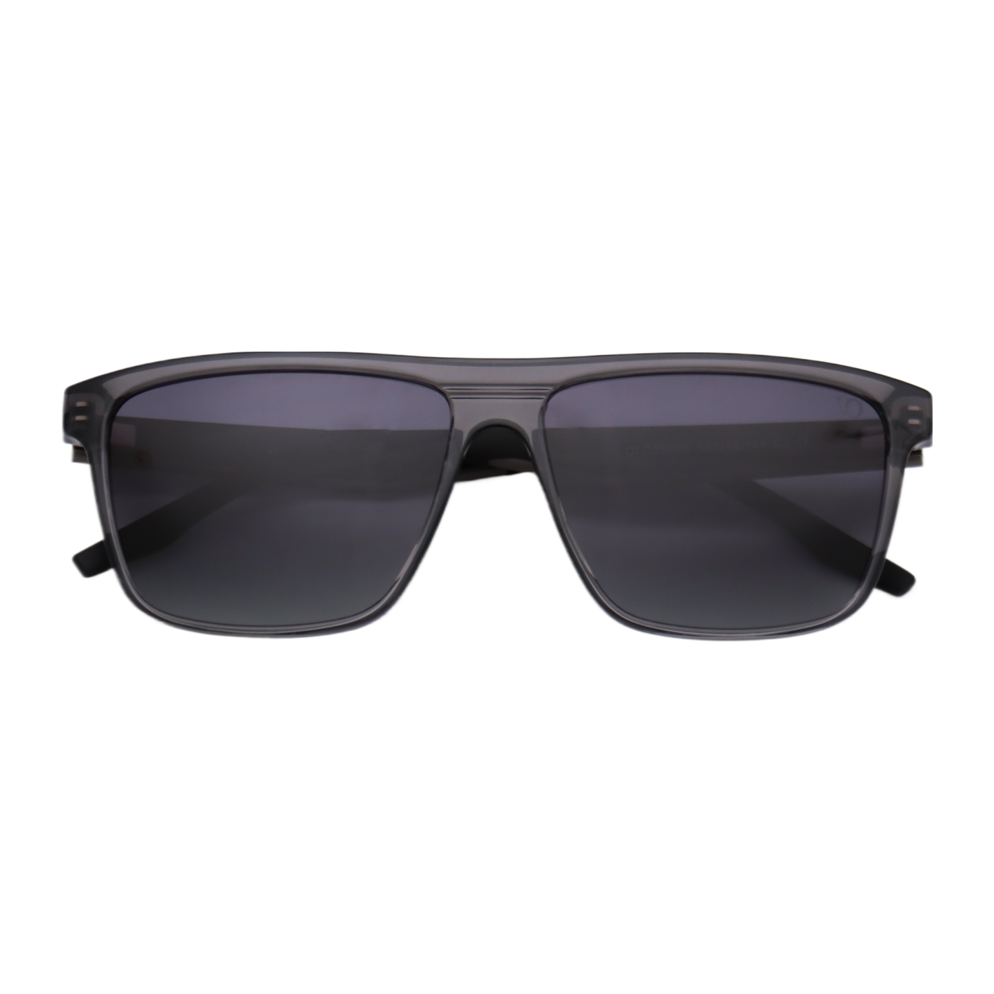 VO Rectangle Sleek Black - Grey Polarized Sunglasses