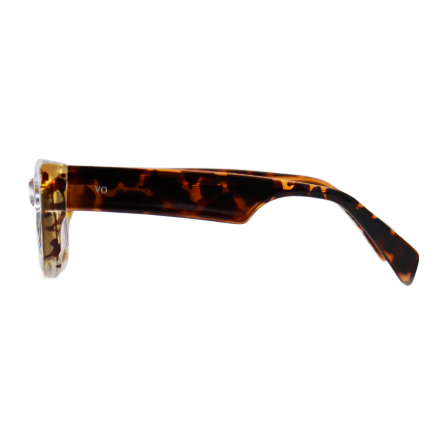 VO Rectangle Tortoise Acetate Full Rim Polarized Sunglasses