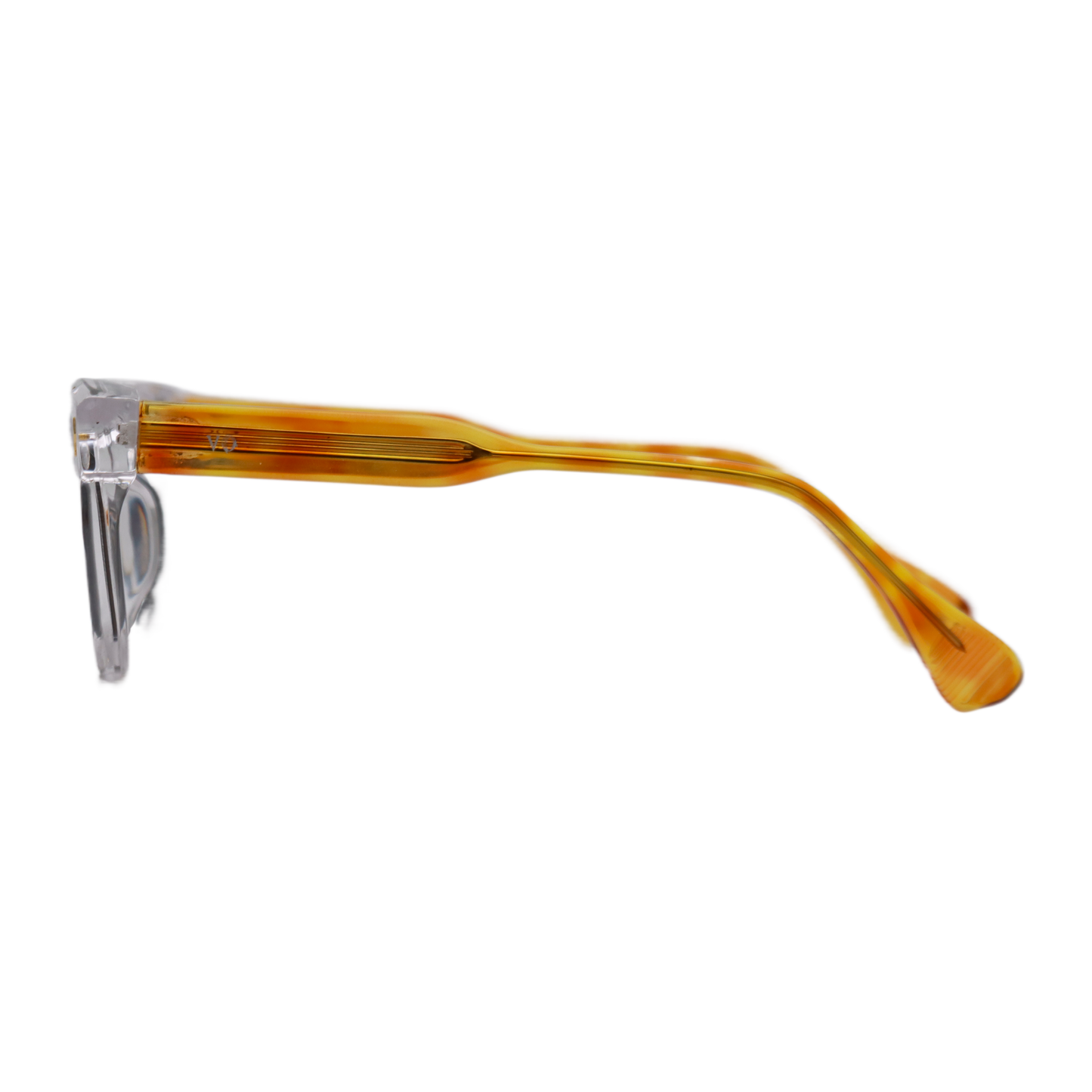 VO Rectangle Yellow Acetate Full Rim Polarized Sunglasses