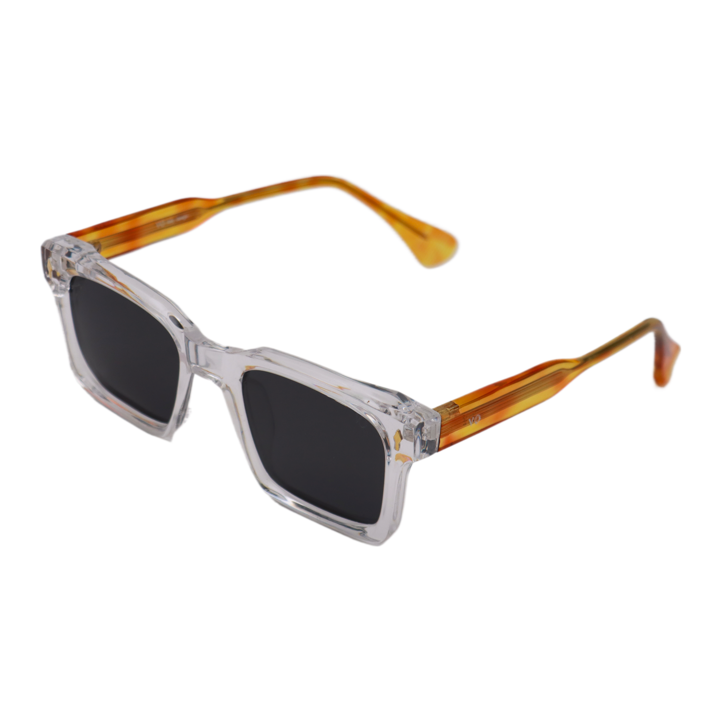 VO Rectangle Yellow Acetate Full Rim Polarized Sunglasses