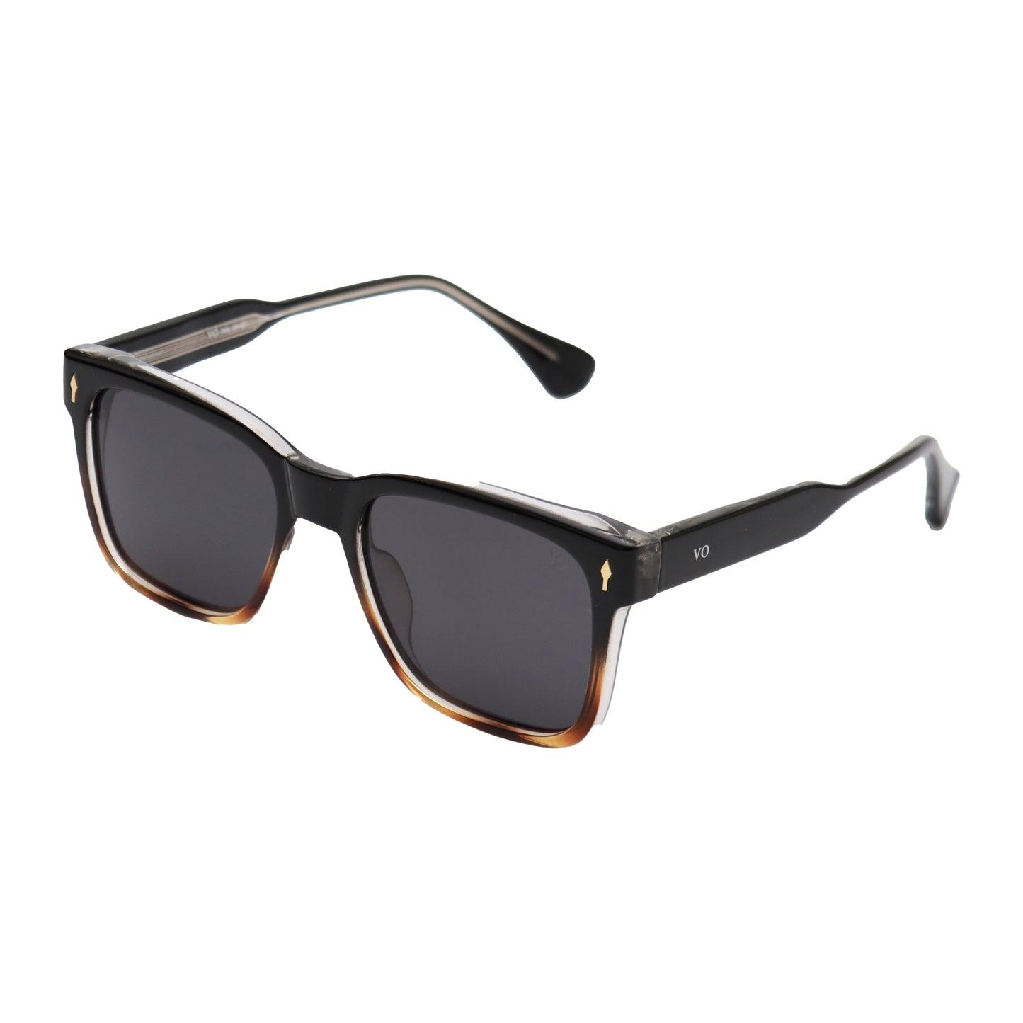 VO Square Black Full Rim Unisex Polarized Sunglasses