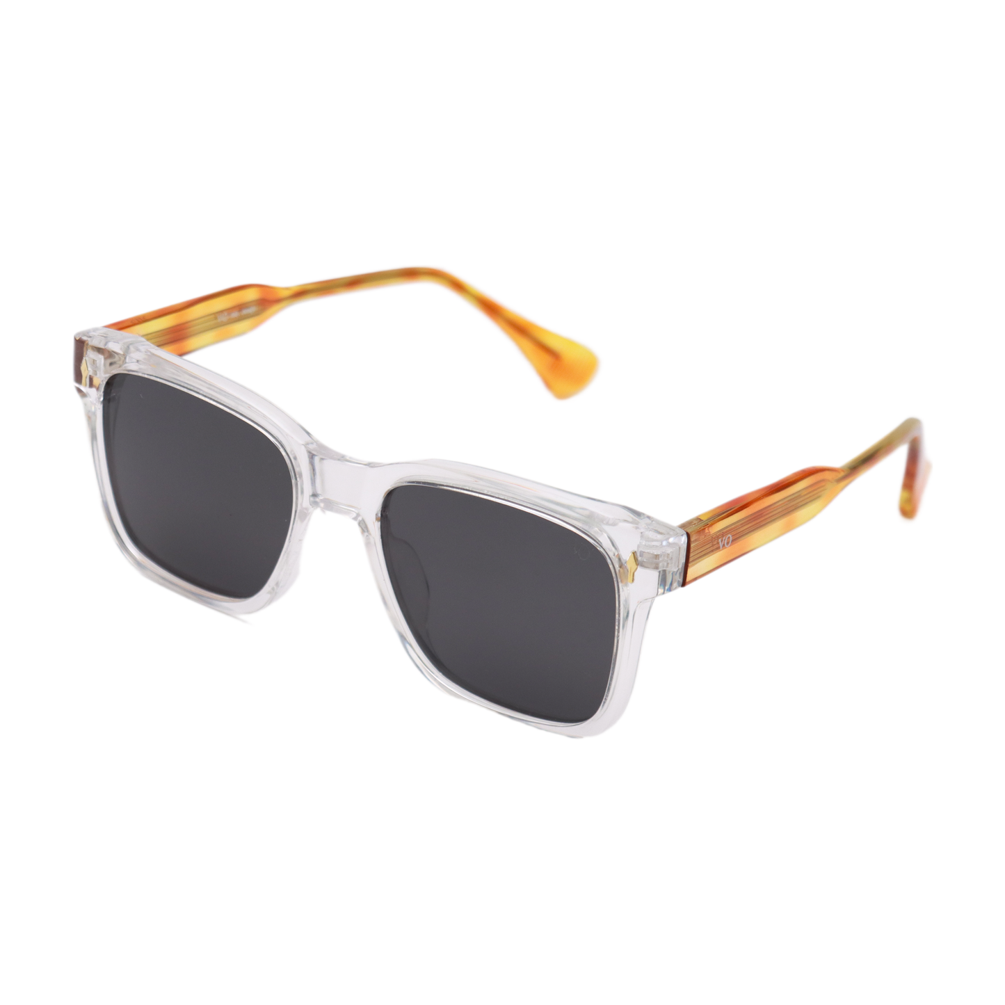 VO Square Transparent Yellow Full Rim Polarized Sunglasses