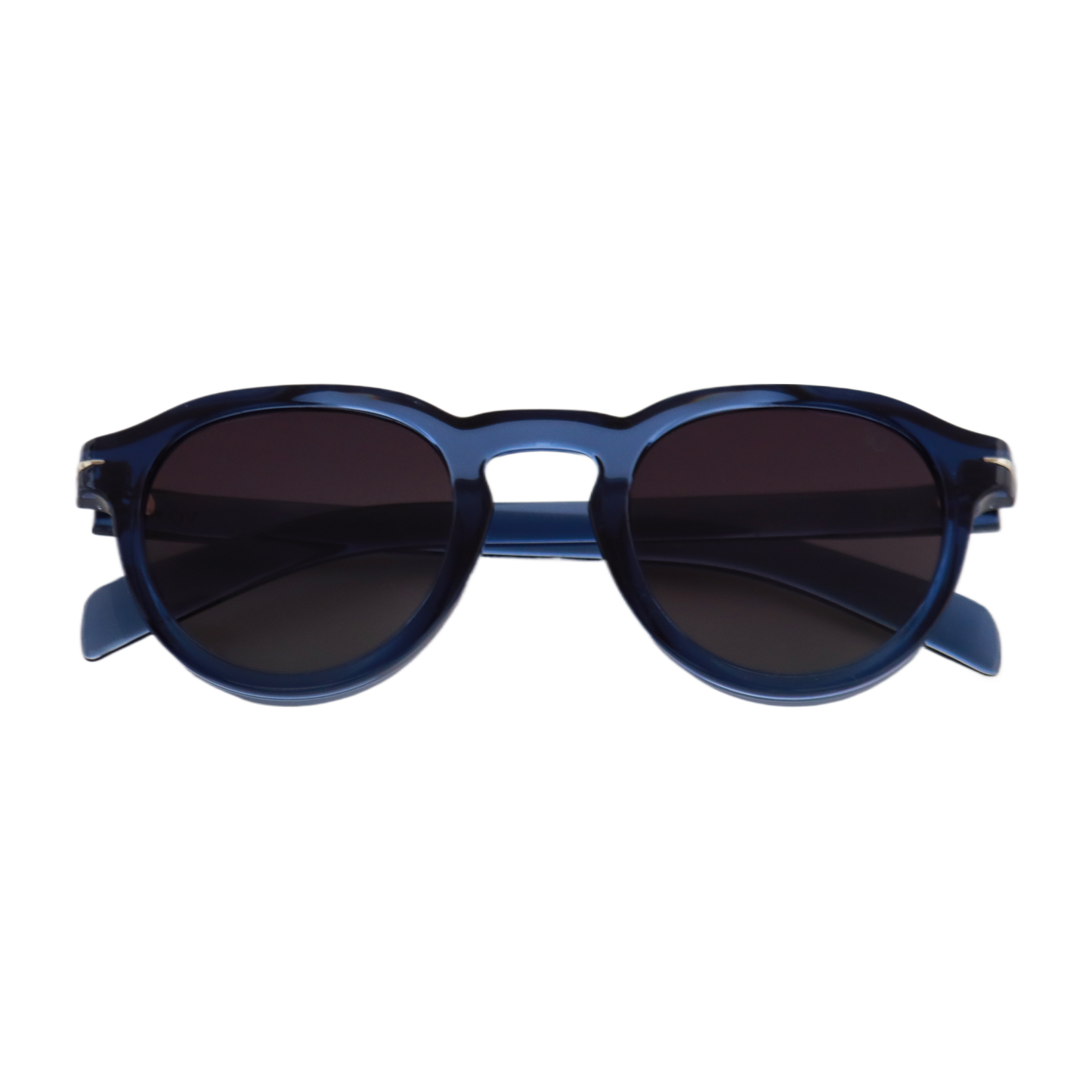 VO Round Vintage Blue Acetate Sunglasses