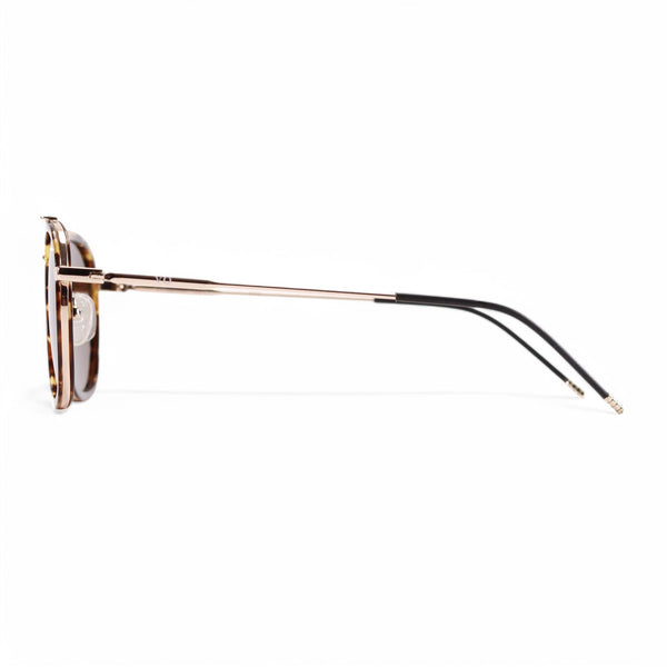 Aviator Brown Havana Gold Sunglasses - Stylish Eyewear VO  display picture 1