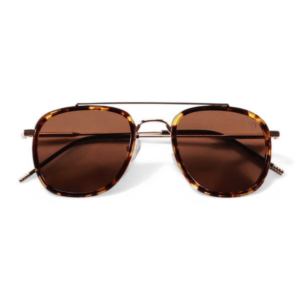 Aviator Brown Havana Gold Sunglasses - Stylish Eyewear VO  display picture 1