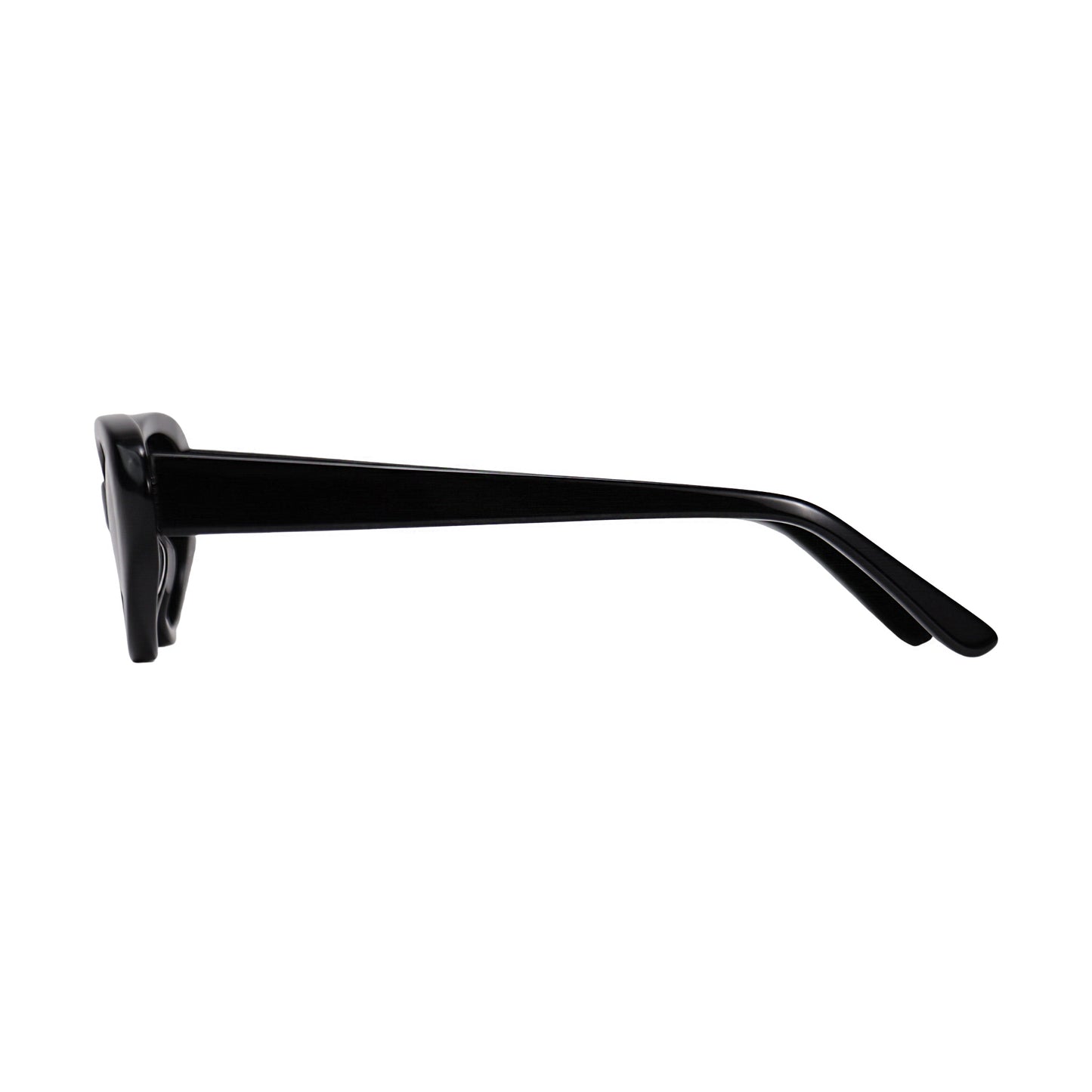 VO Cateye Sleek Black Retro Sunglasses